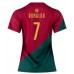 Portugali Cristiano Ronaldo #7 Kopio Koti Pelipaita Naisten MM-kisat 2022 Lyhyet Hihat